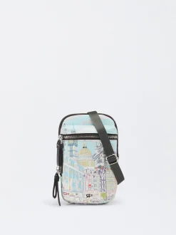 PARFOIS Bolso Porta Móvil Com Estampado Azul Discount