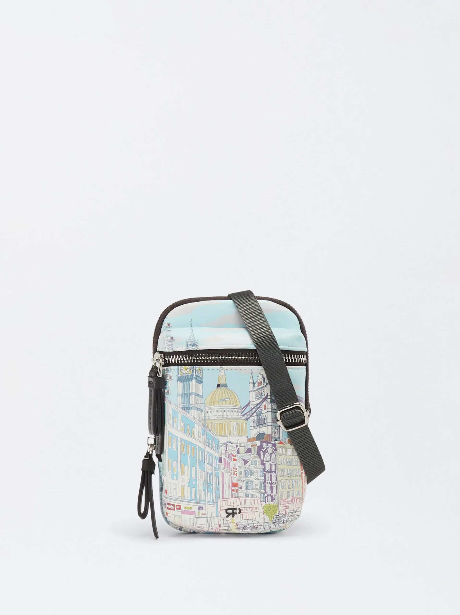 PARFOIS Bolso Porta Móvil Com Estampado Azul Discount