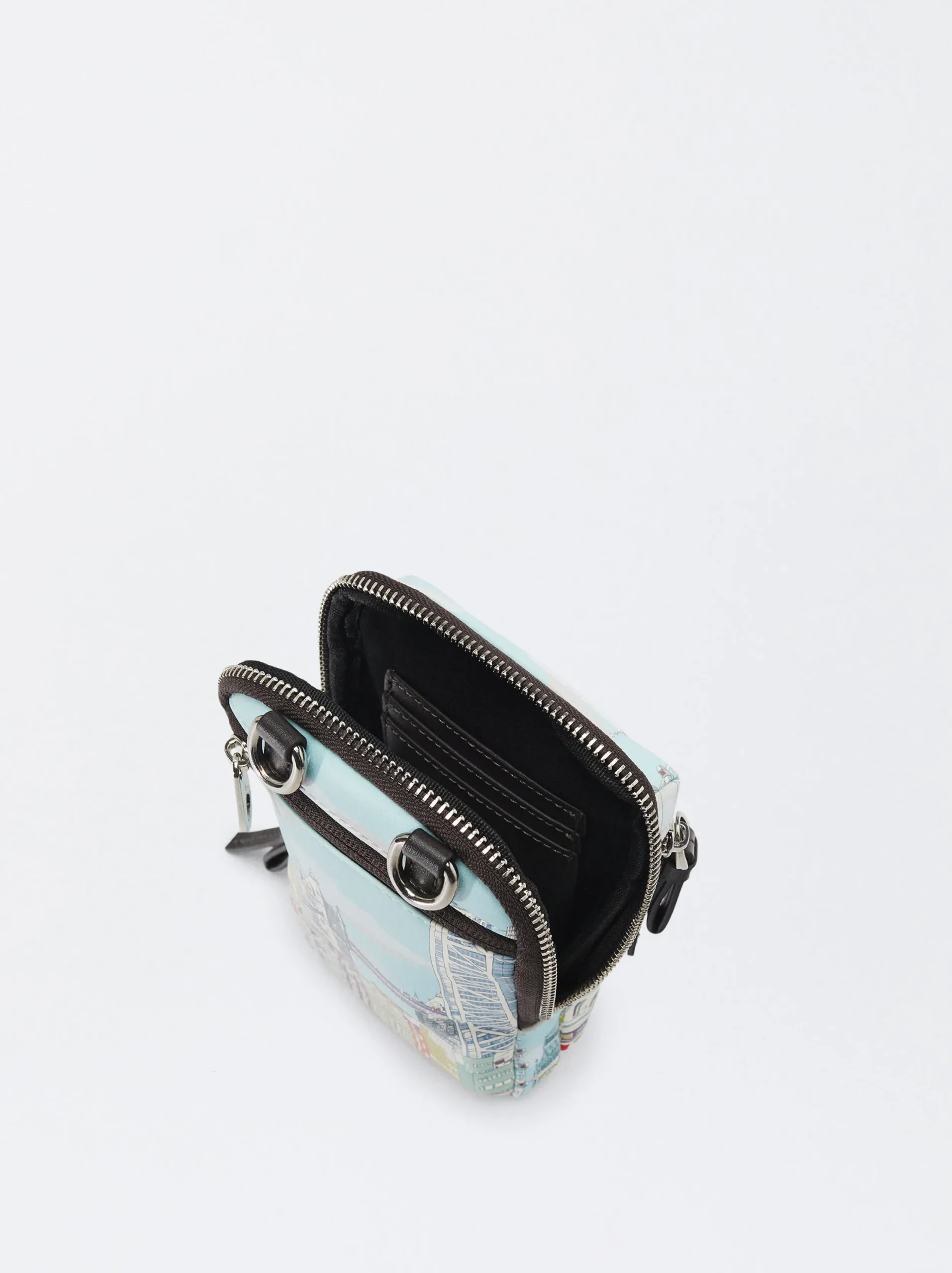 PARFOIS Bolso Porta Móvil Com Estampado Azul Discount