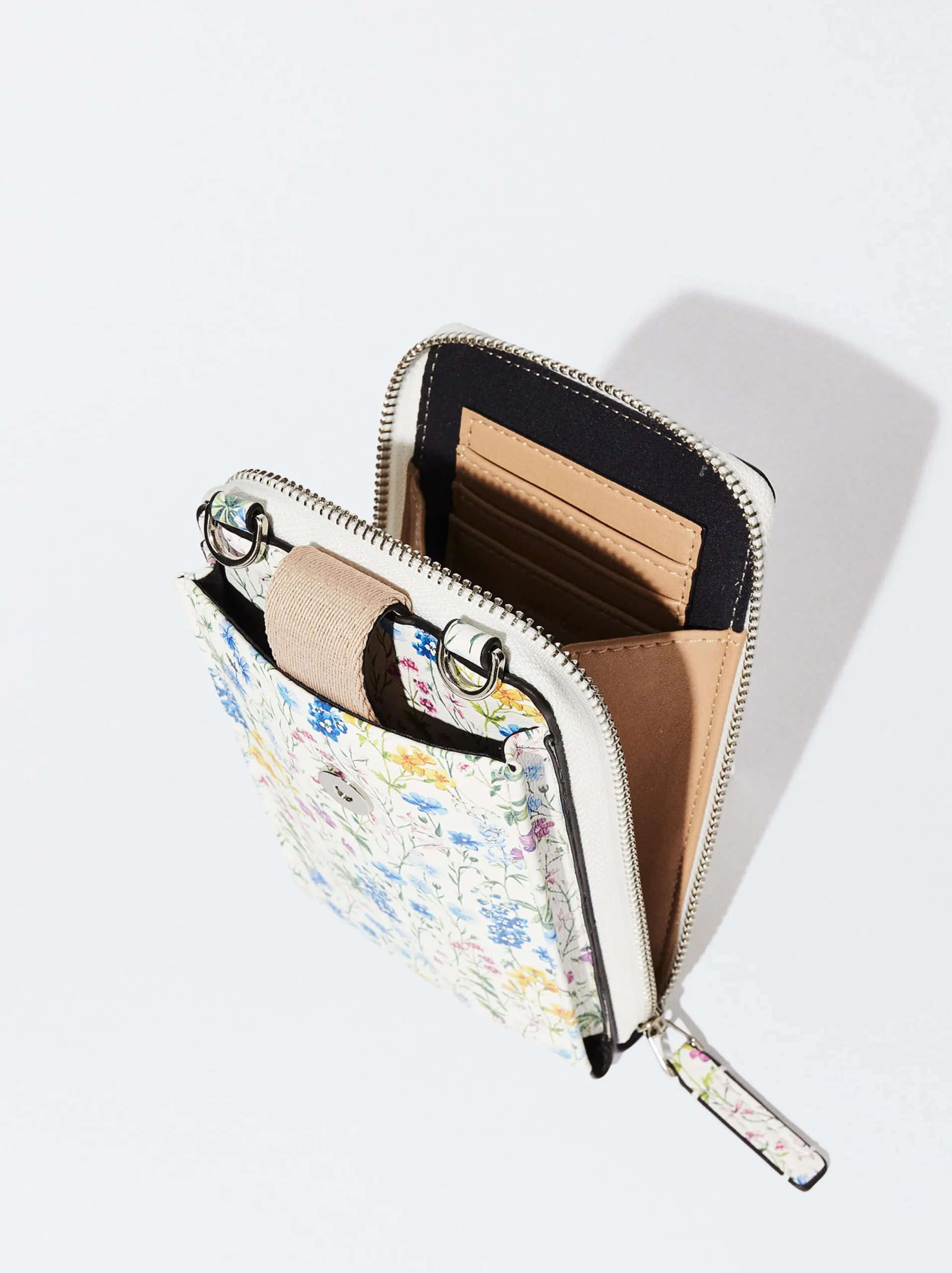PARFOIS Bolso Porta Móvil Estampado Floral Azul Best Sale