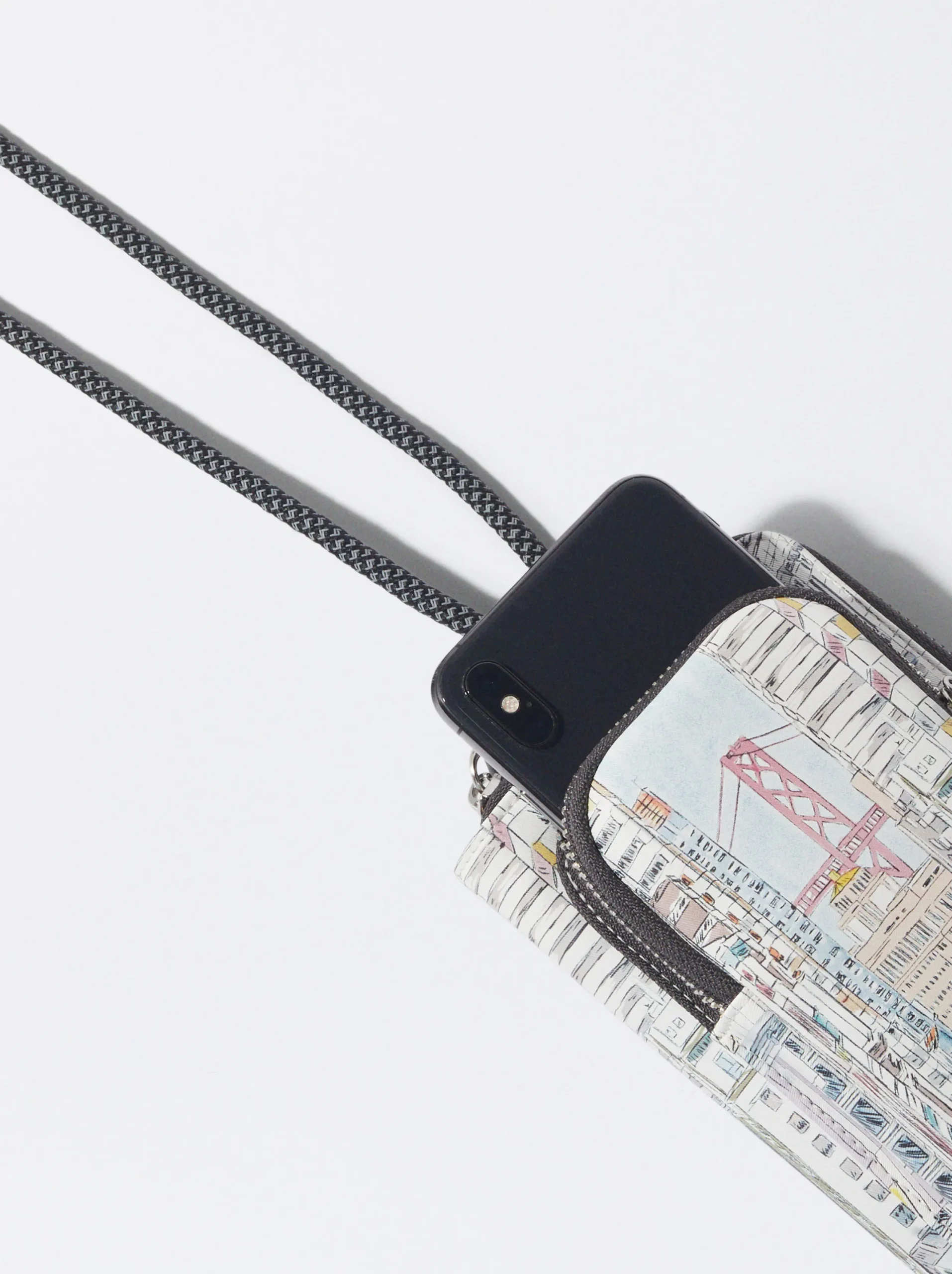 PARFOIS Bolso Porta Móvil Estampado Gris Best