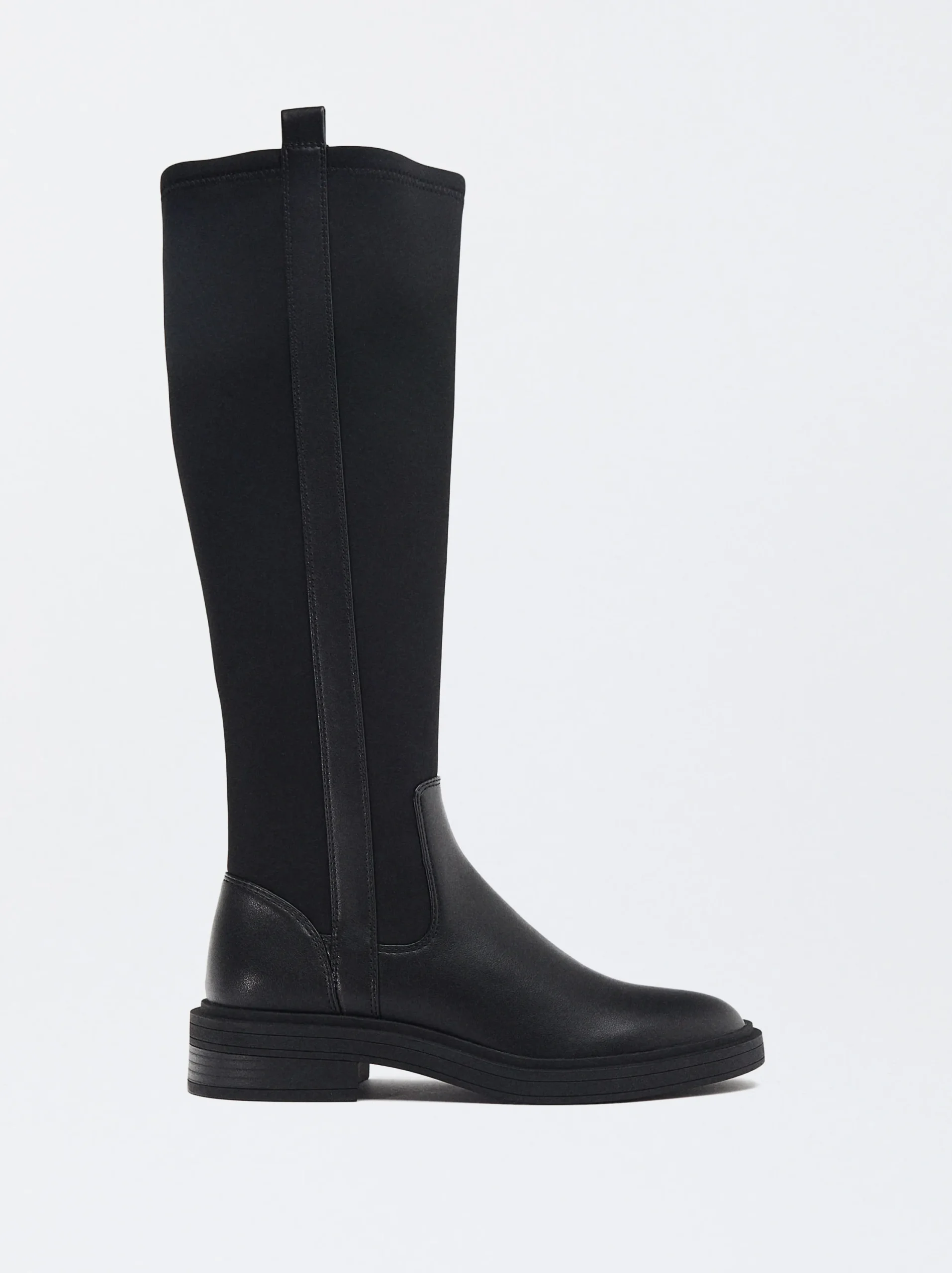 PARFOIS Bota Plana Stretch Negro New