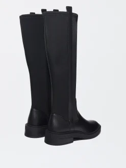 PARFOIS Bota Plana Stretch Negro New