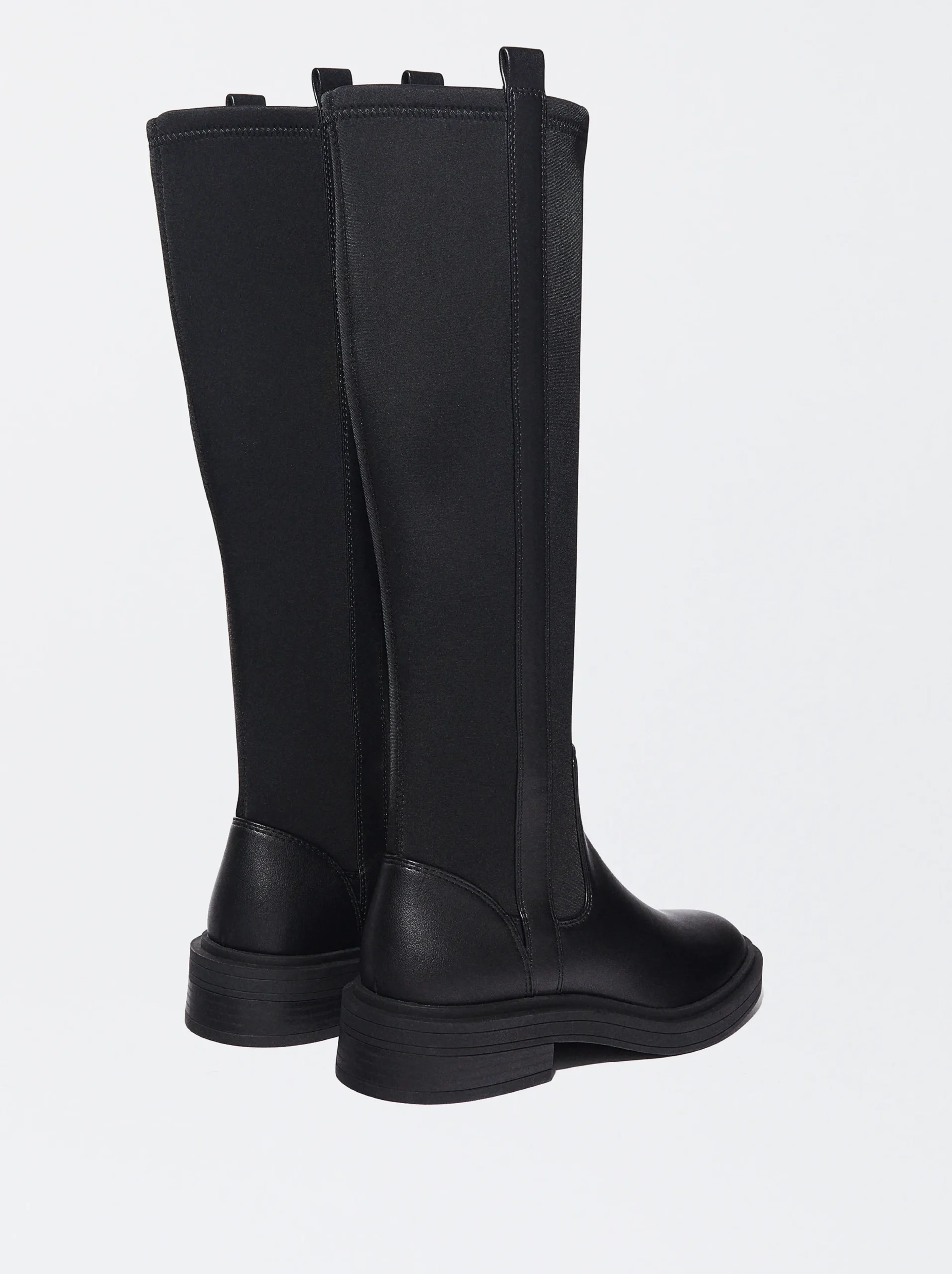 PARFOIS Bota Plana Stretch Negro New