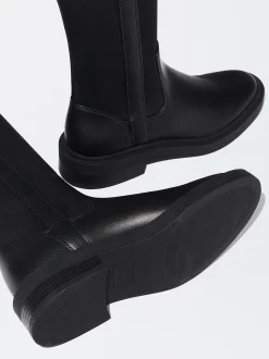 PARFOIS Bota Plana Stretch Negro New