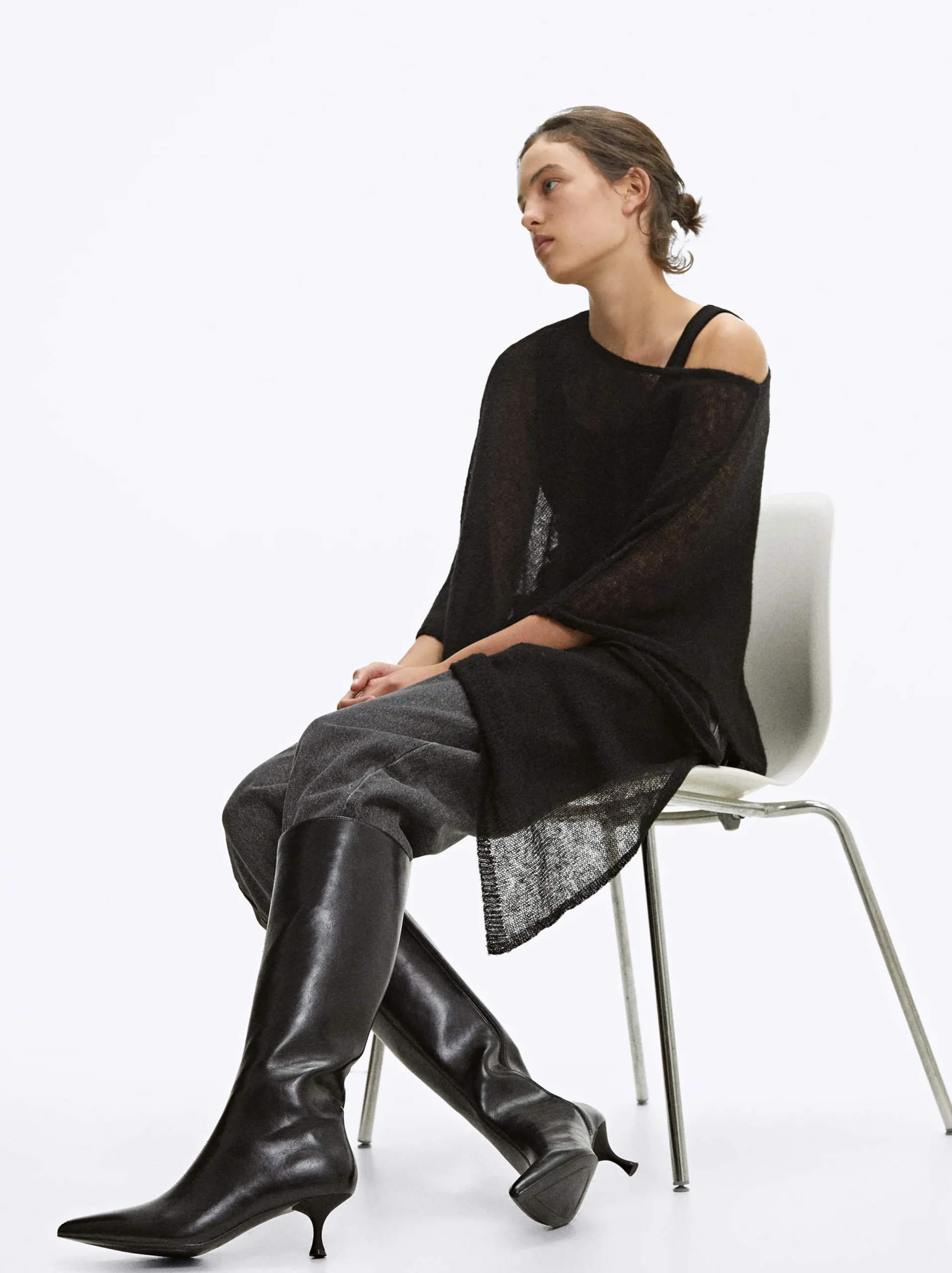 PARFOIS Bota Tacón Kitten Negro Sale