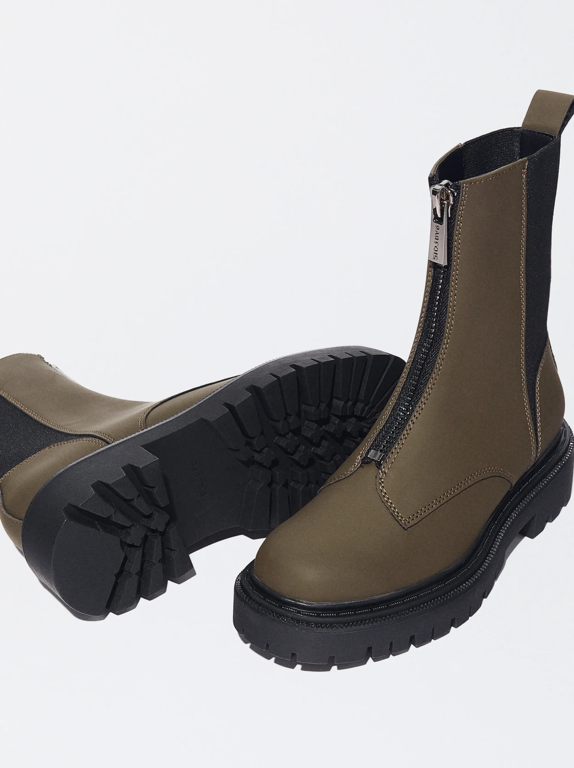 PARFOIS Botas Con Suela Track Caqui Flash Sale