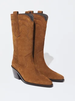 PARFOIS Botas De Piel Cowboy Marrón Best