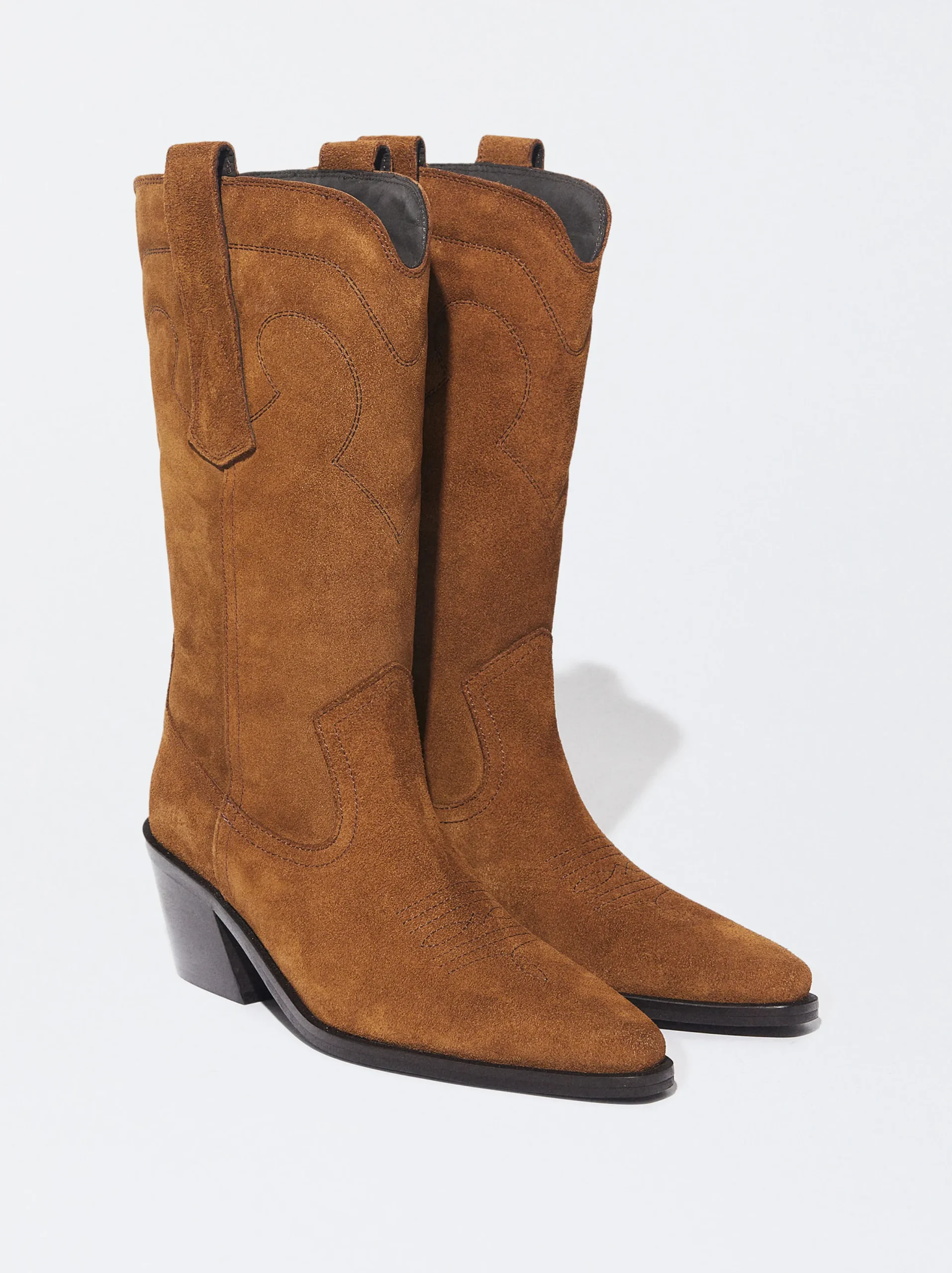 PARFOIS Botas De Piel Cowboy Marrón Best