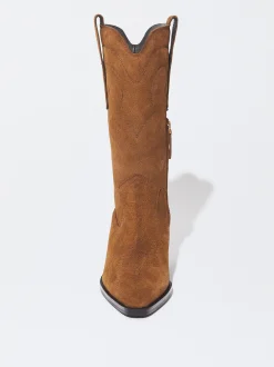 PARFOIS Botas De Piel Cowboy Marrón Best