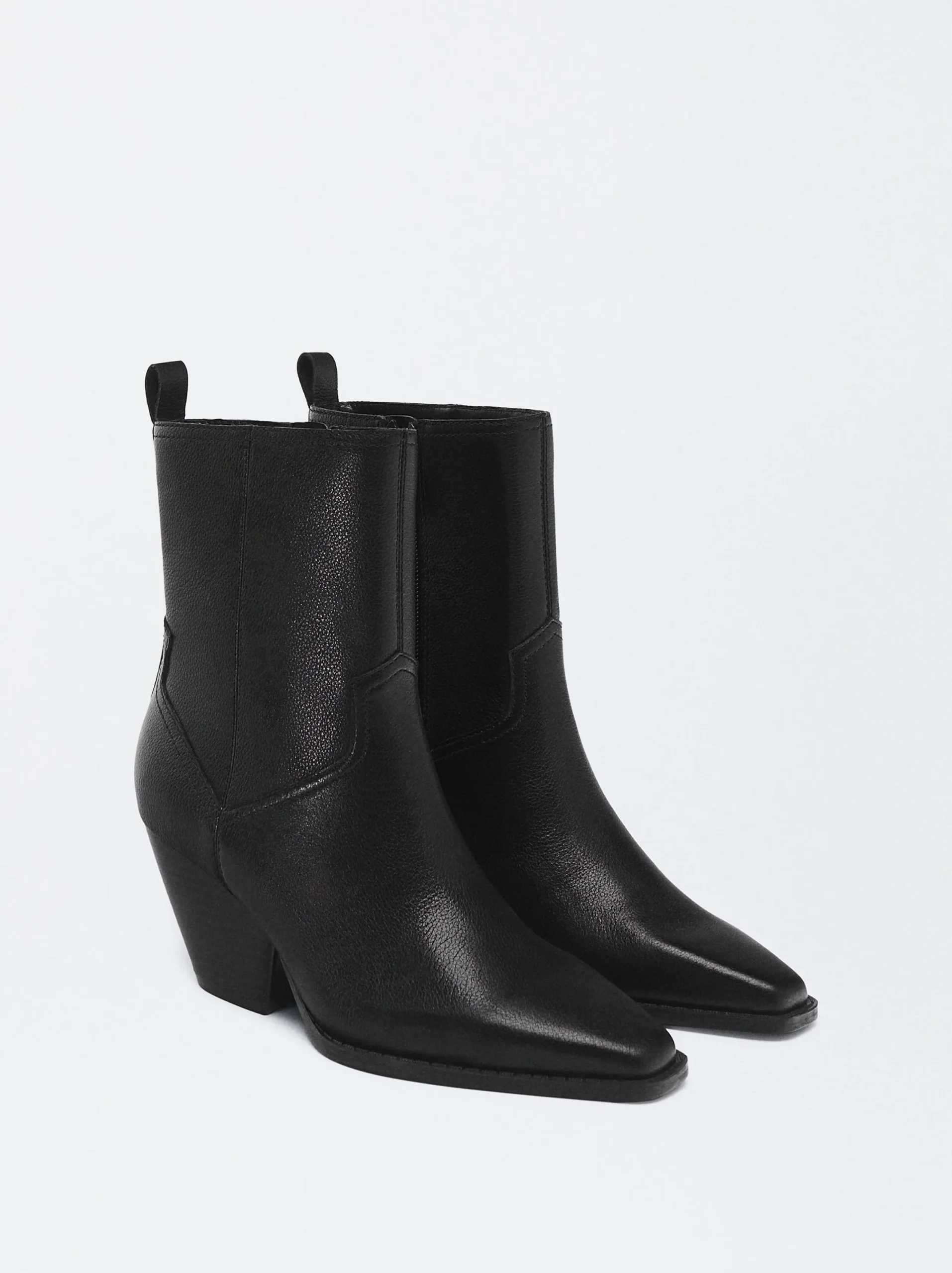 PARFOIS Botas De Piel Cowboy Negro Hot