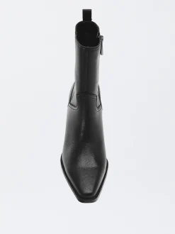 PARFOIS Botas De Piel Cowboy Negro Hot