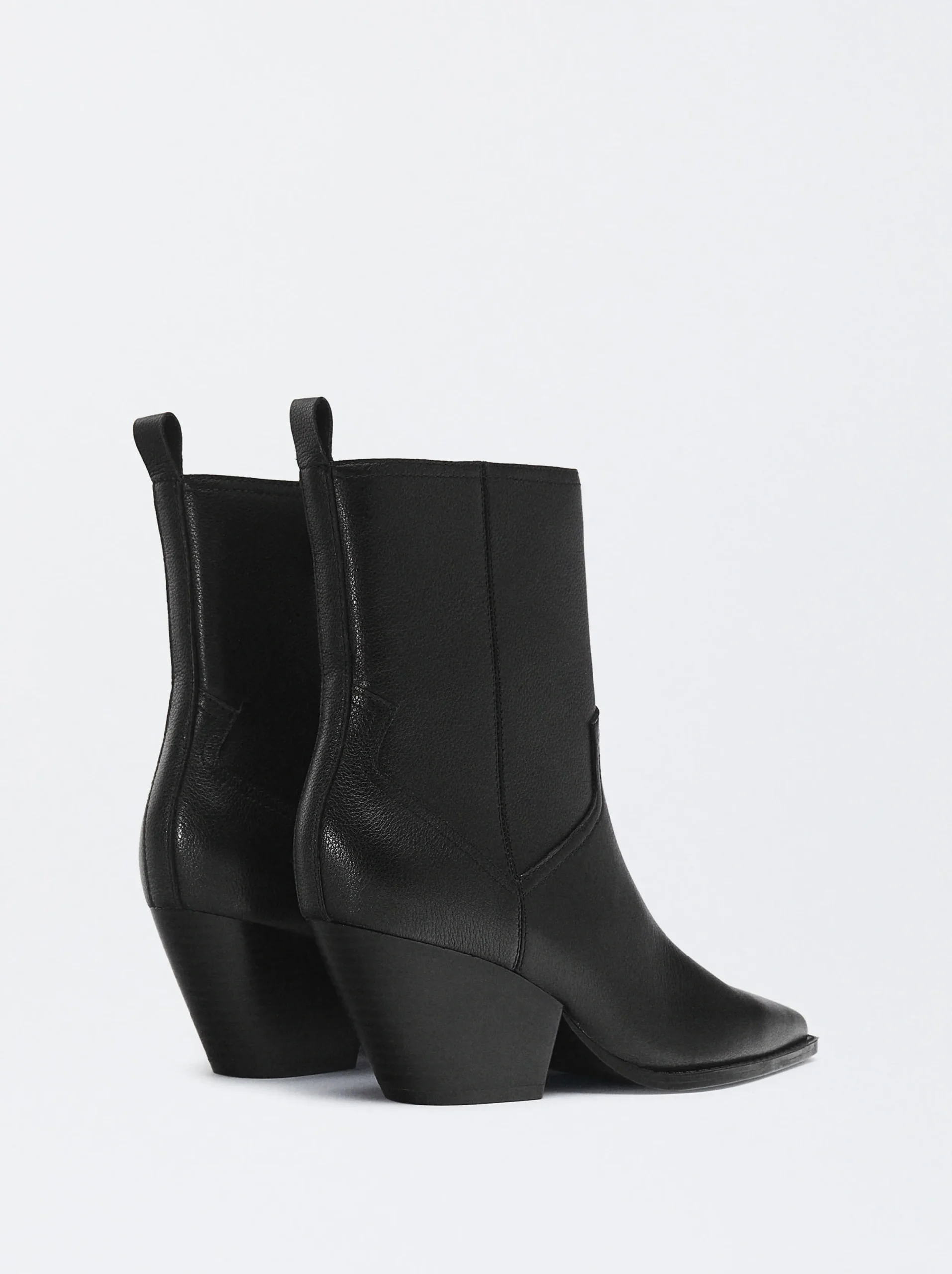 PARFOIS Botas De Piel Cowboy Negro Hot