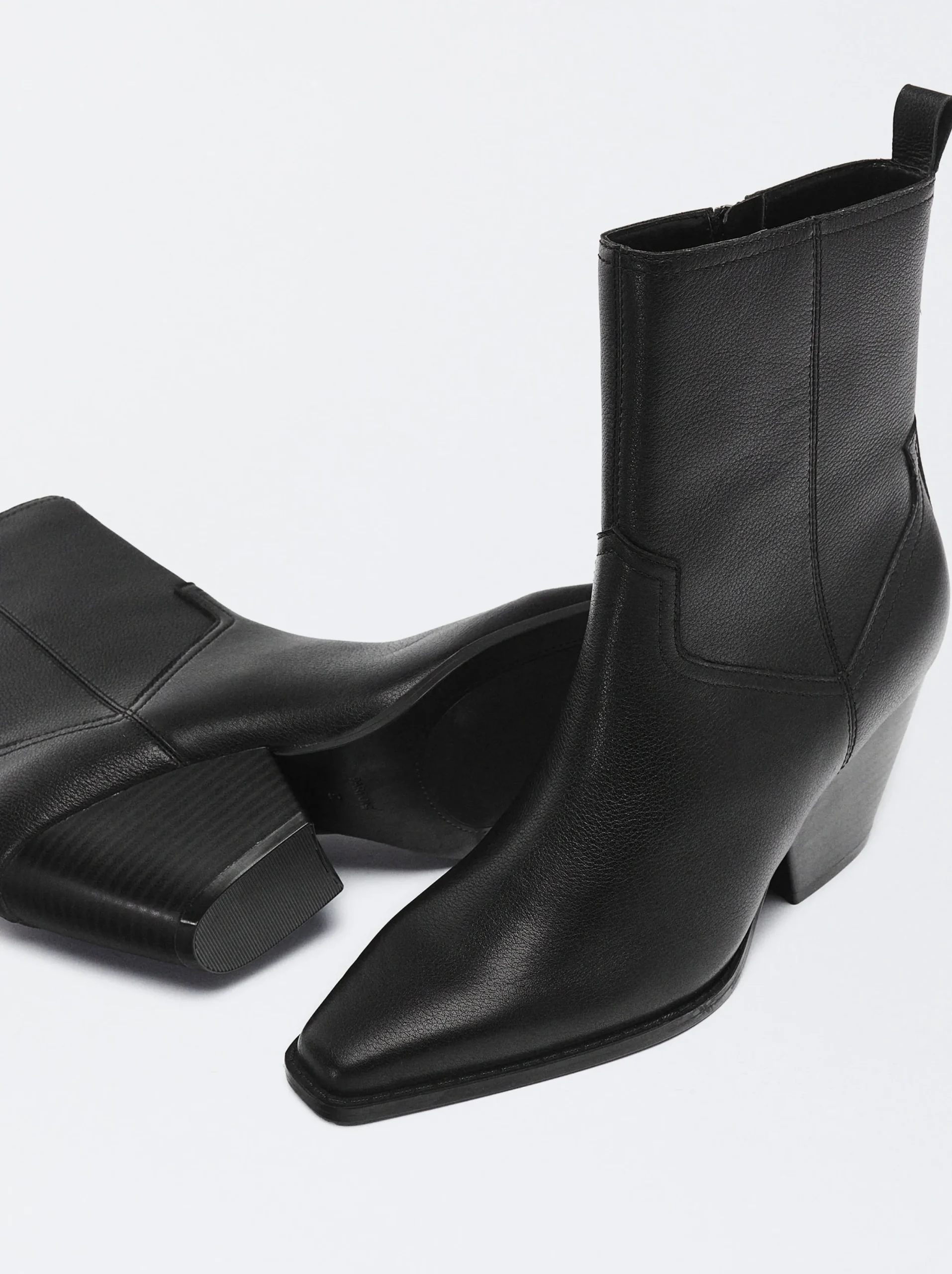 PARFOIS Botas De Piel Cowboy Negro Hot