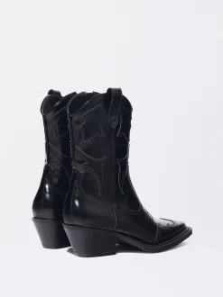 PARFOIS Botín Cowboy Acharolado Negro Clearance