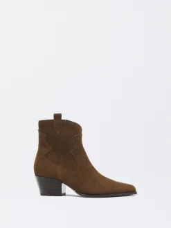 PARFOIS Botín Cowboy De Piel Marrón Clearance