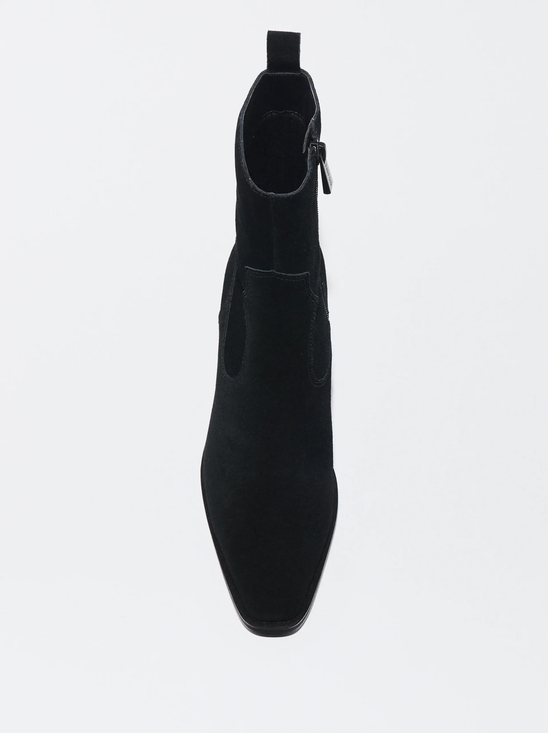 PARFOIS Botín Cowboy De Piel Con Tacón Negro Discount