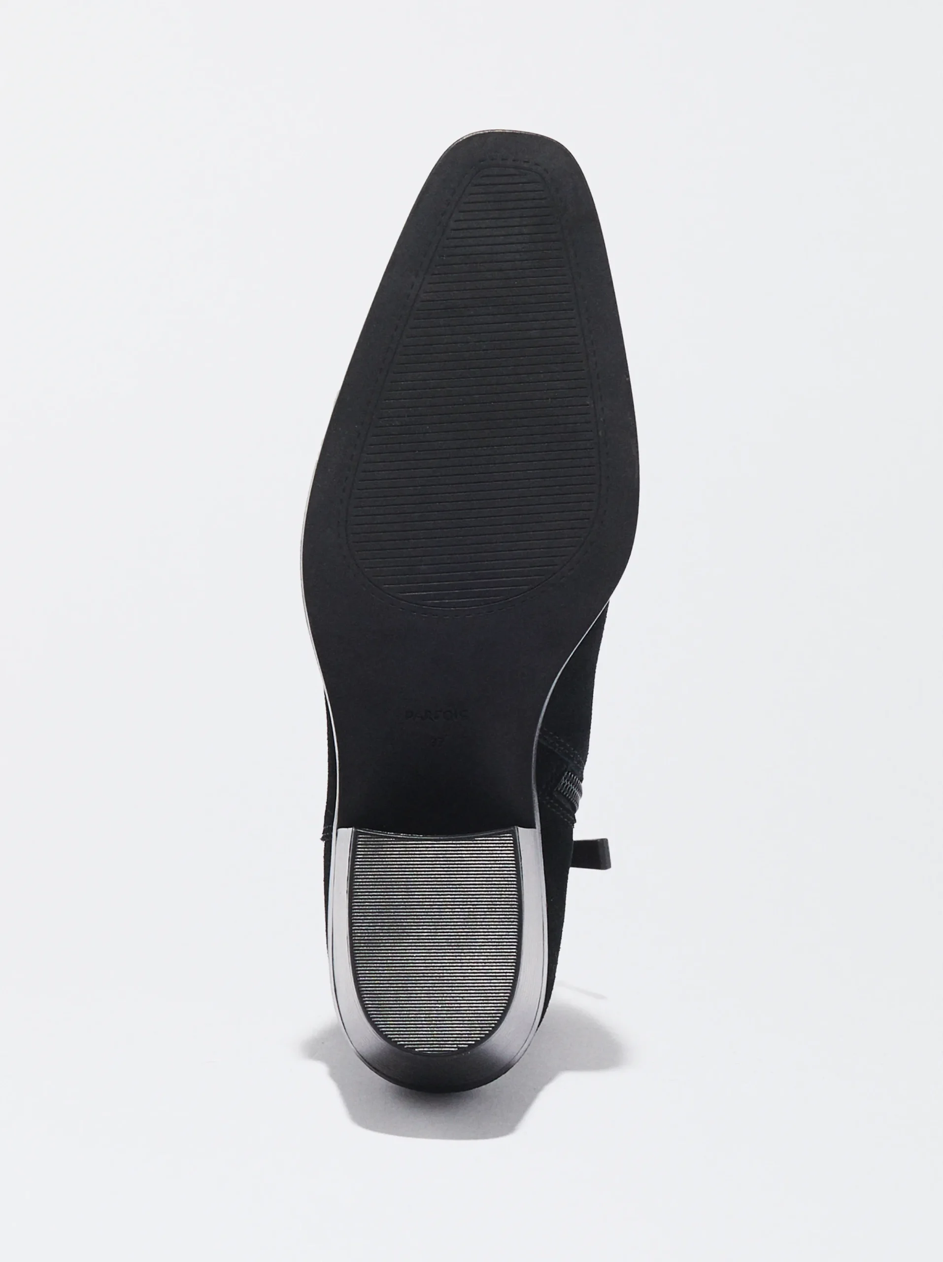 PARFOIS Botín Cowboy De Piel Con Tacón Negro Discount