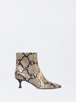 PARFOIS Botín Estampado Animal Tacón Kitten Beige Best Sale
