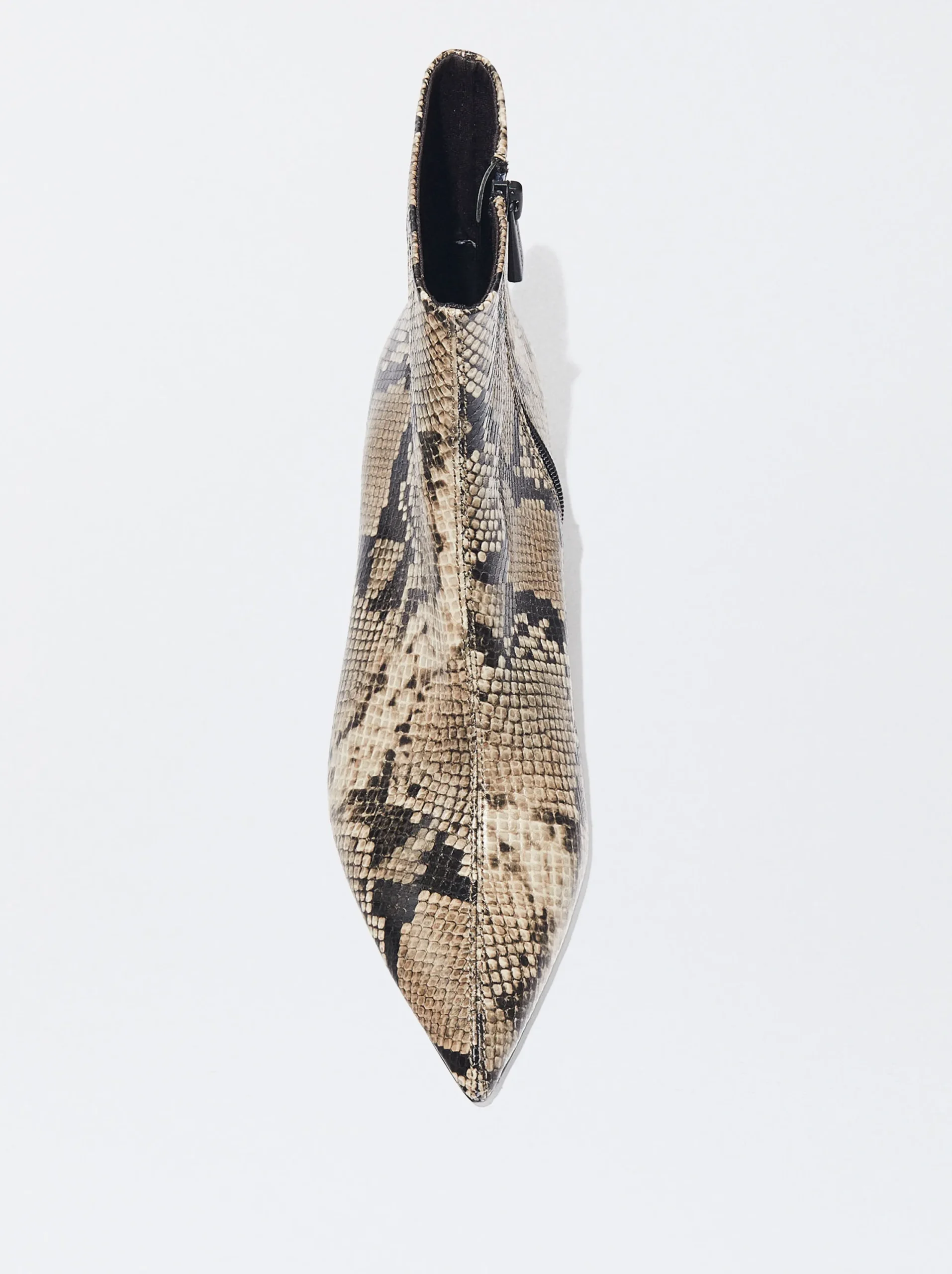 PARFOIS Botín Estampado Animal Tacón Kitten Beige Best Sale