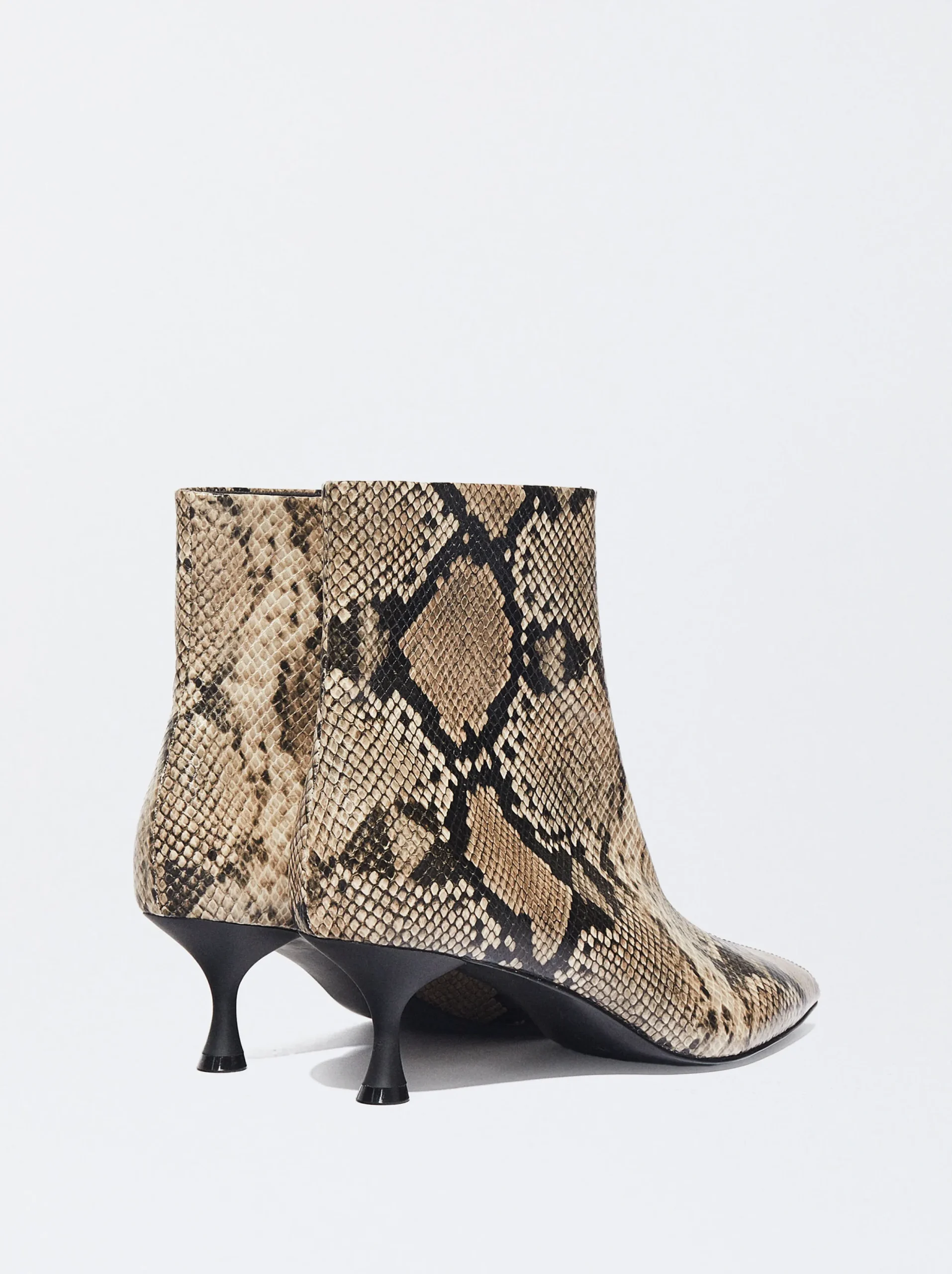 PARFOIS Botín Estampado Animal Tacón Kitten Beige Best Sale