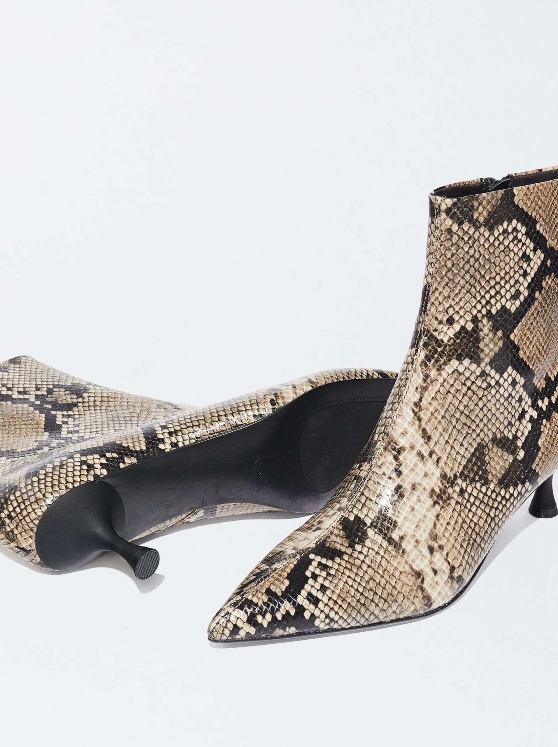 PARFOIS Botín Estampado Animal Tacón Kitten Beige Best Sale