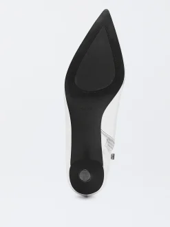 PARFOIS Botín Metalizado Tacón Kitten Plateado Cheap