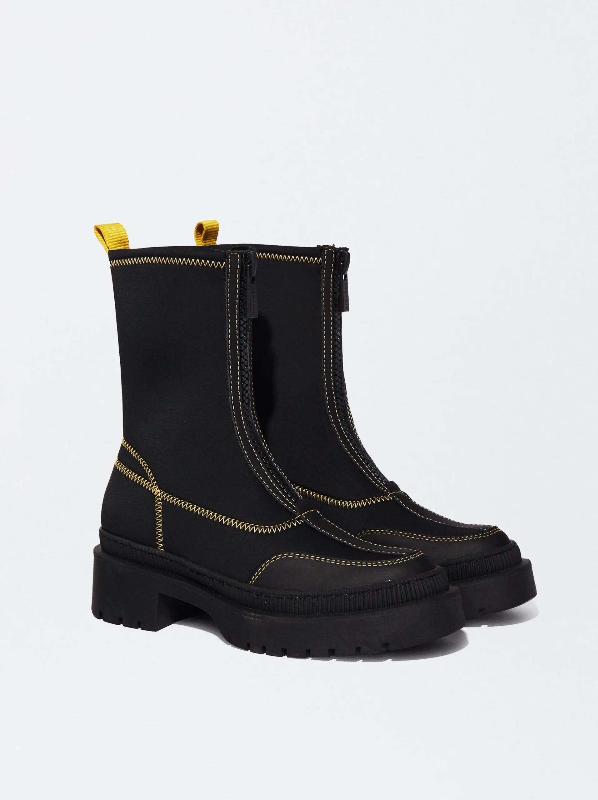 PARFOIS Botín Stretch Pespuntes Negro Cheap