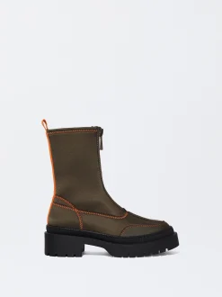 PARFOIS Botín Stretch Pespuntes Caqui Shop
