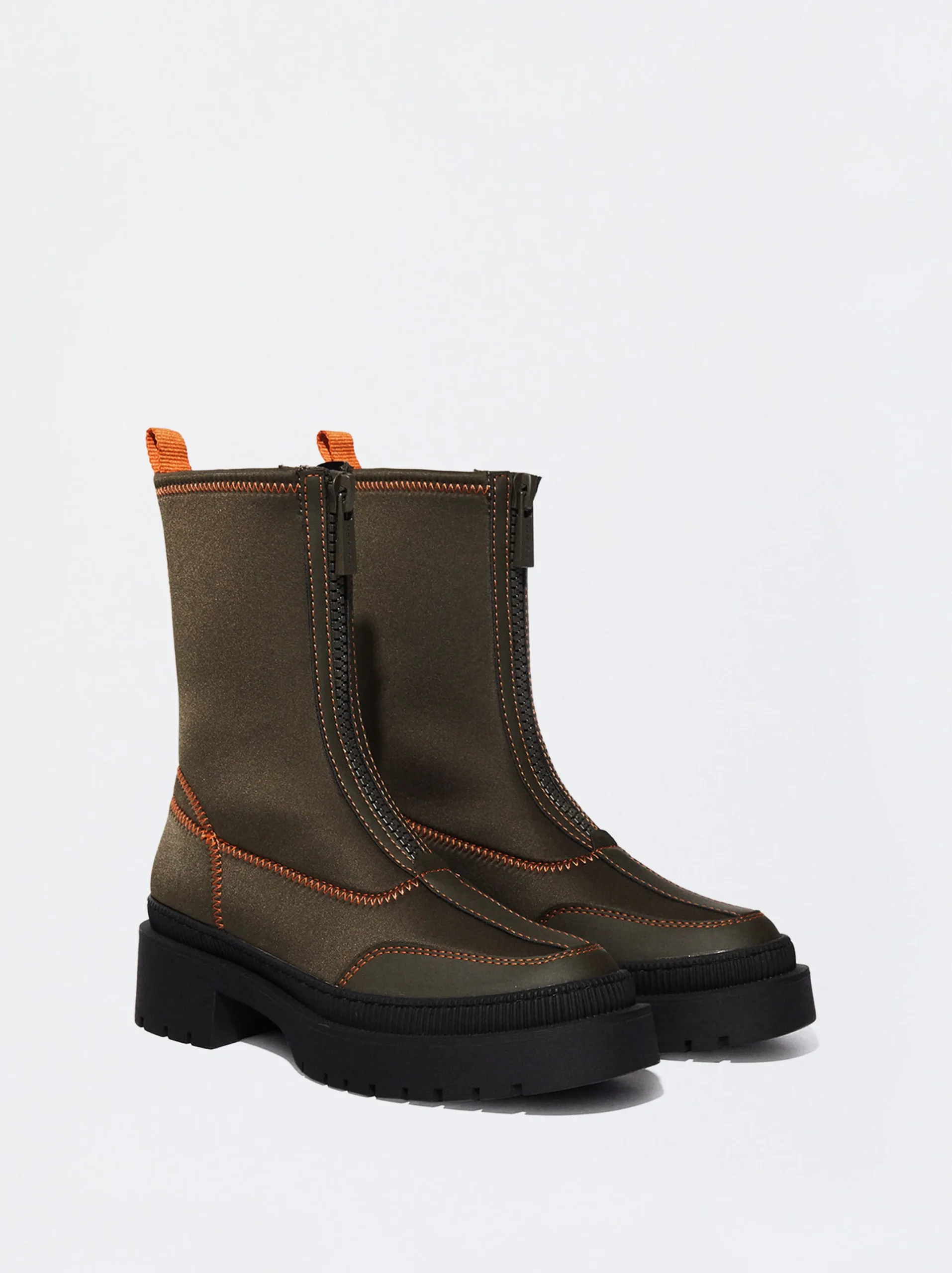 PARFOIS Botín Stretch Pespuntes Caqui Shop