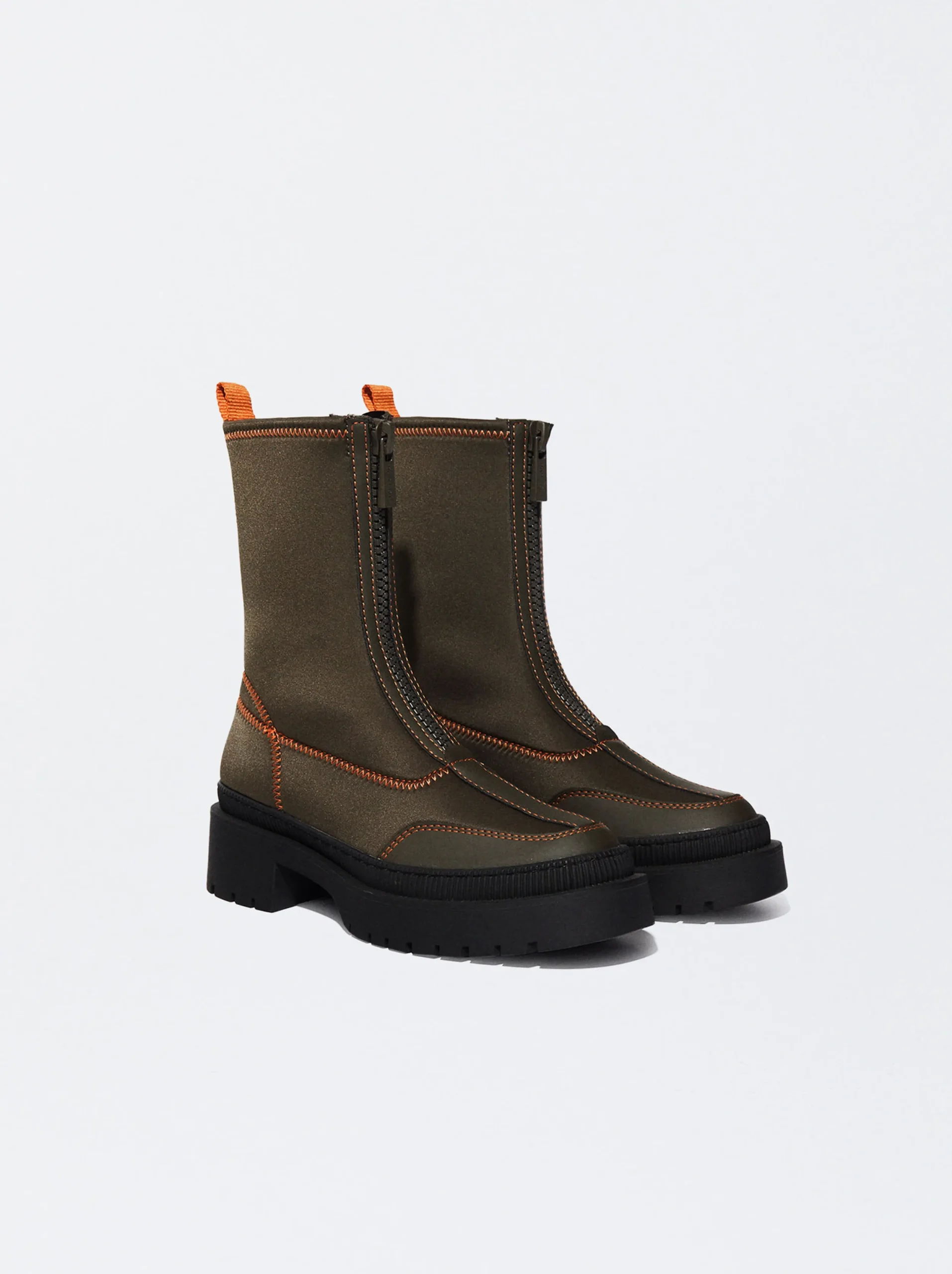 PARFOIS Botín Stretch Pespuntes Caqui Shop