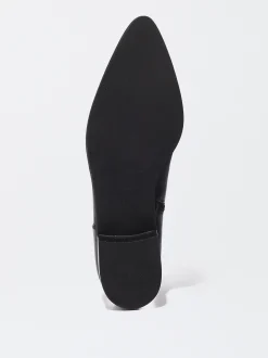 PARFOIS Botín Tacón Medio De Piel Negro Discount