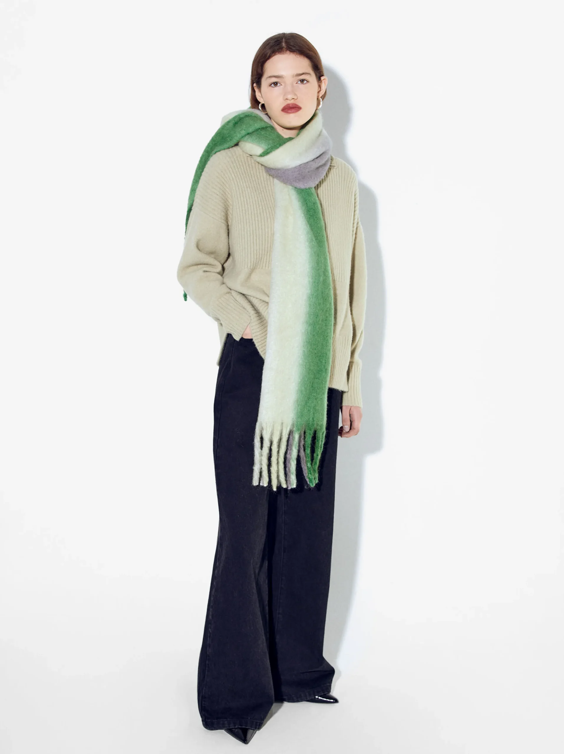 PARFOIS Bufanda Con Flecos Multicor Cheap