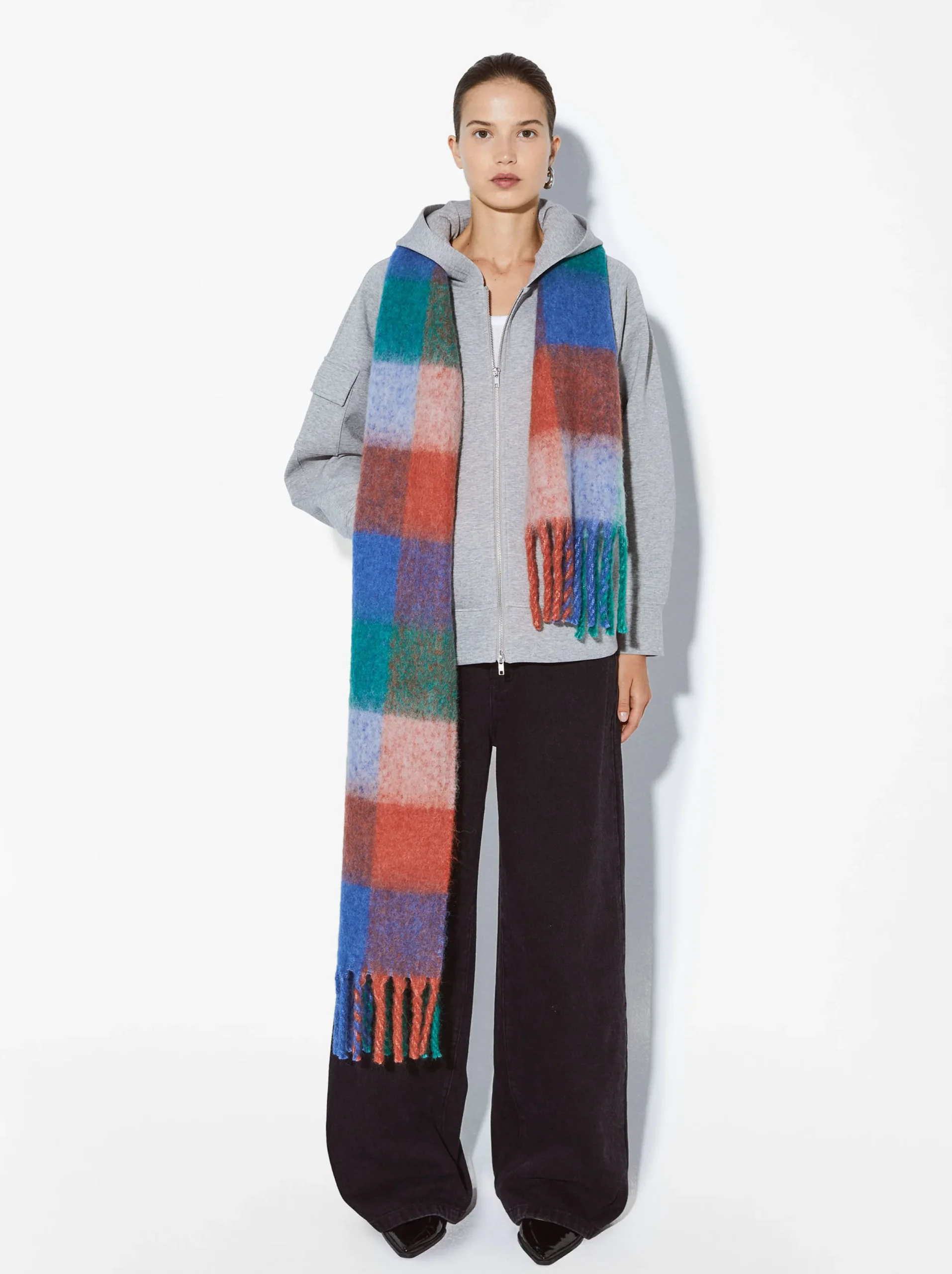 PARFOIS Bufanda Con Flecos Con Lana Y Alpaca Multicor Online