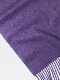 PARFOIS Bufanda De Lana Con Flecos Violeta Outlet