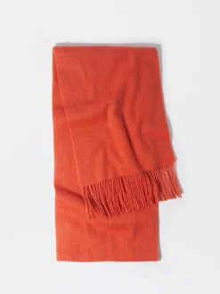 PARFOIS Bufanda De Lana Con Flecos Naranja Best Sale