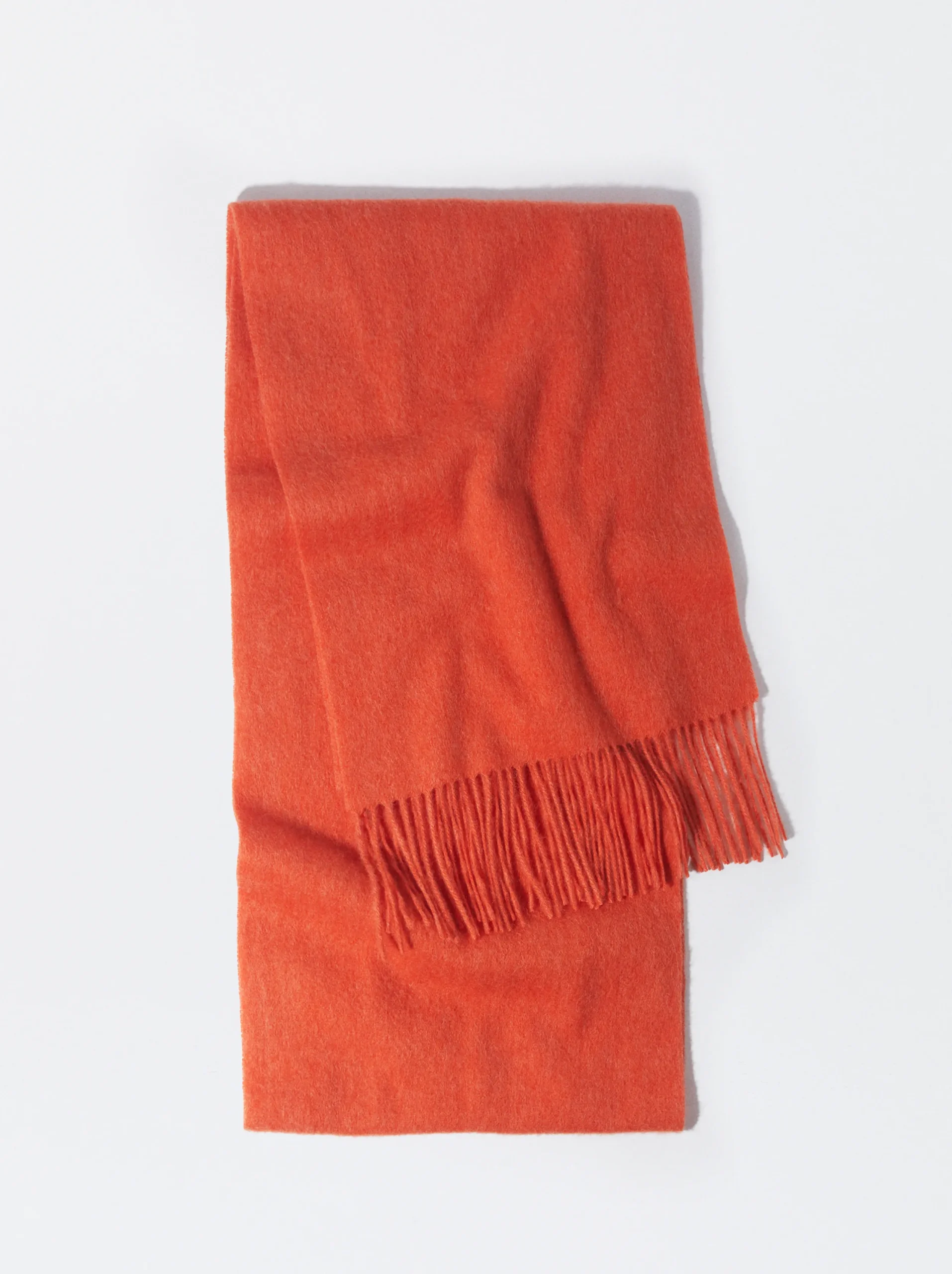 PARFOIS Bufanda De Lana Con Flecos Naranja Best Sale