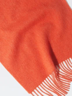 PARFOIS Bufanda De Lana Con Flecos Naranja Best Sale