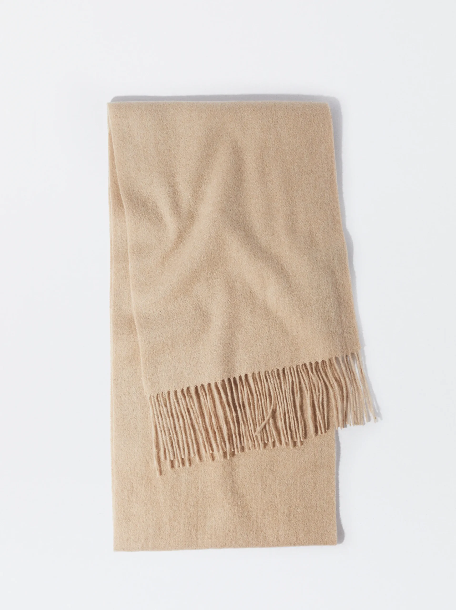 PARFOIS Bufanda De Lana Con Flecos Crudo Flash Sale