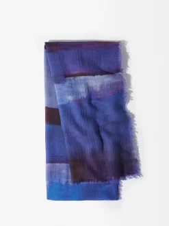 PARFOIS Bufanda De Lana Estampada Azul Marino Best Sale