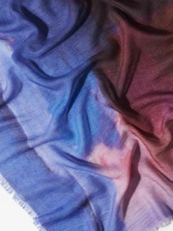 PARFOIS Bufanda De Lana Estampada Azul Marino Best Sale
