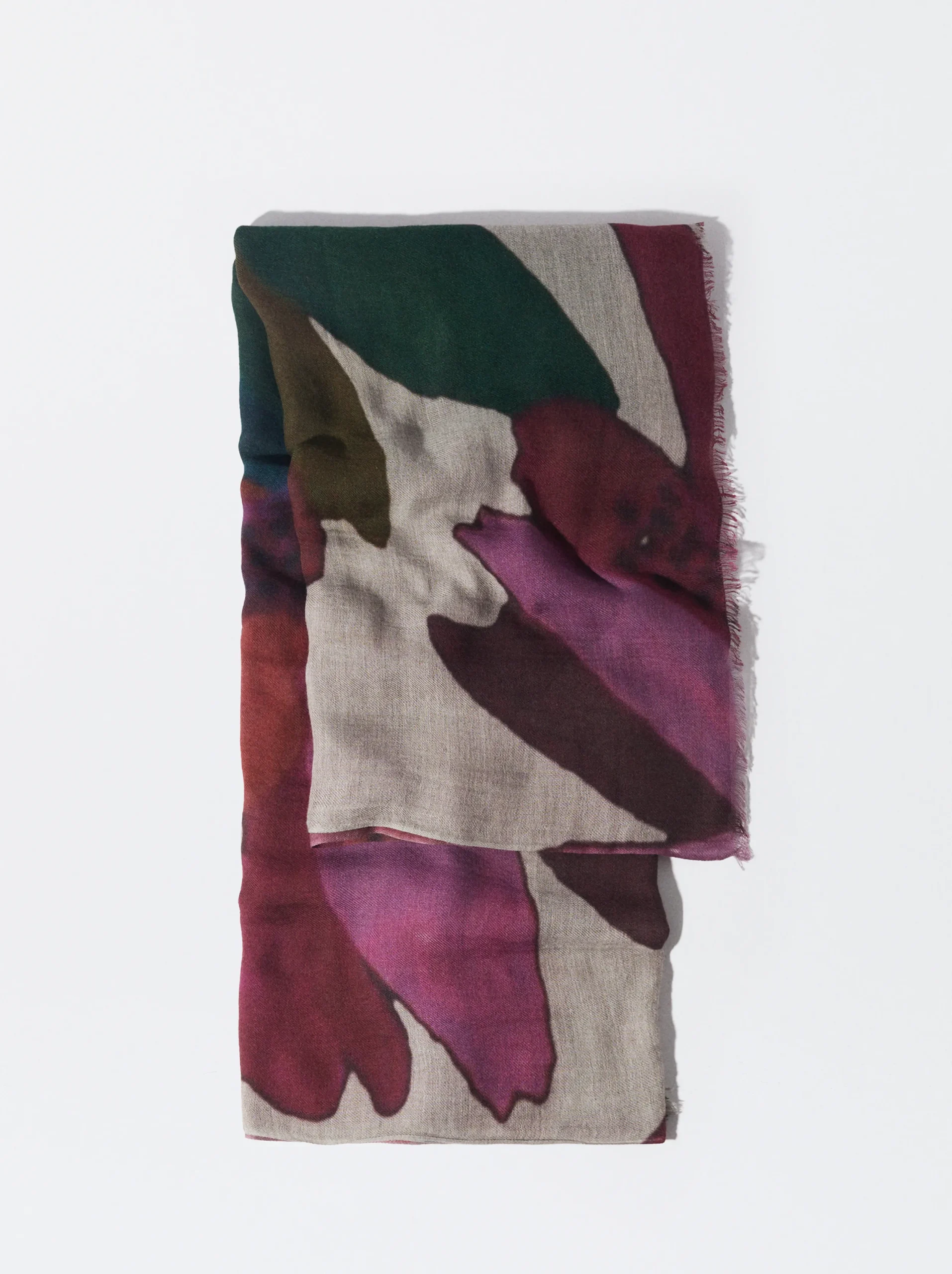 PARFOIS Bufanda De Lana Estampada Multicor Outlet