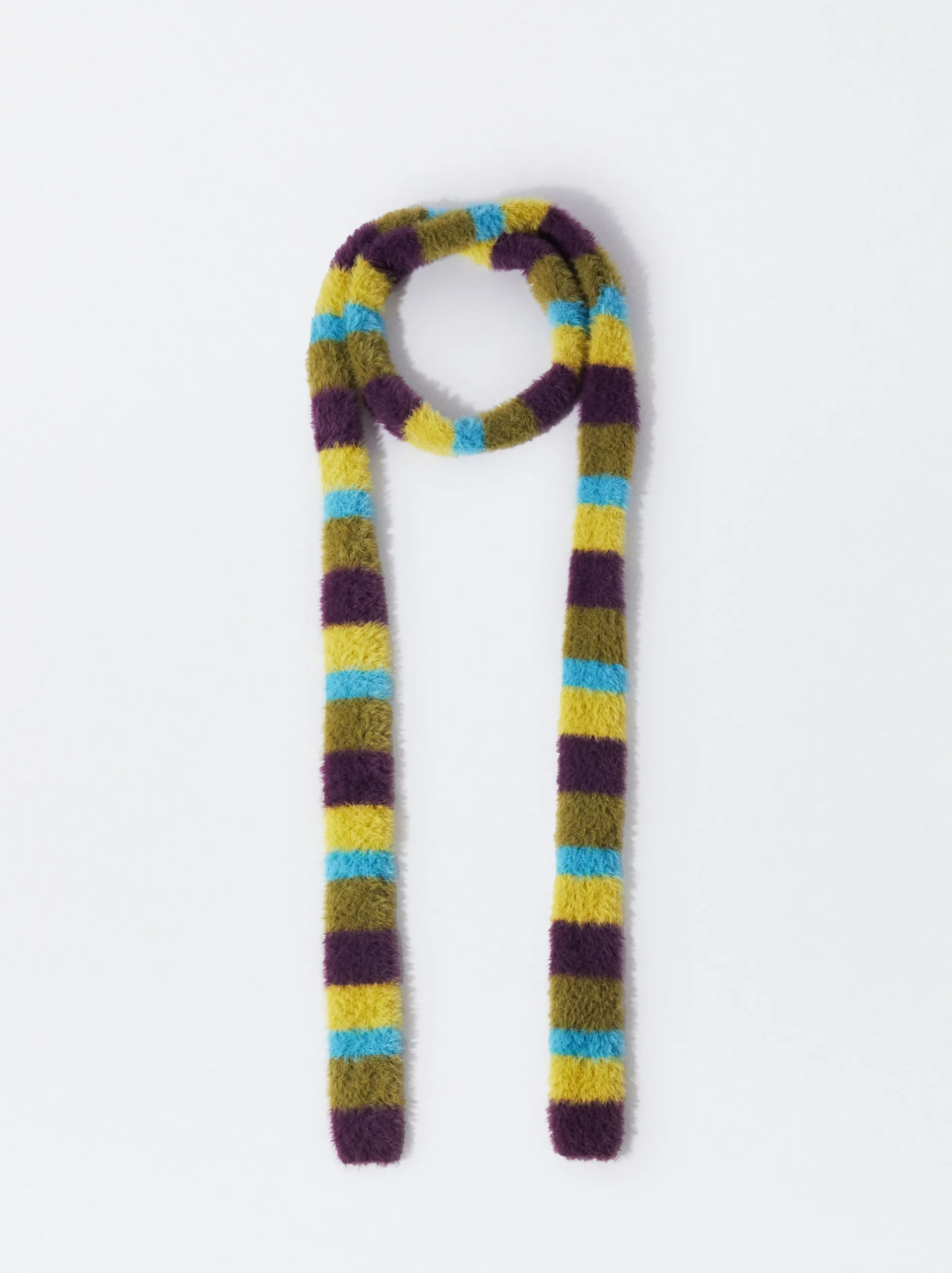 PARFOIS Bufanda Fina Efecto Pelo A Rayas Multicor Cheap