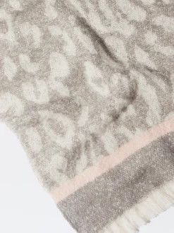 PARFOIS Bufanda Jacquard Animal Rosa Fashion