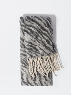 PARFOIS Bufanda Jacquard Animal Con Flecos Multicor Cheap