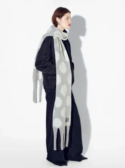 PARFOIS Bufanda Jacquard Maxi Con Flecos Crudo Fashion