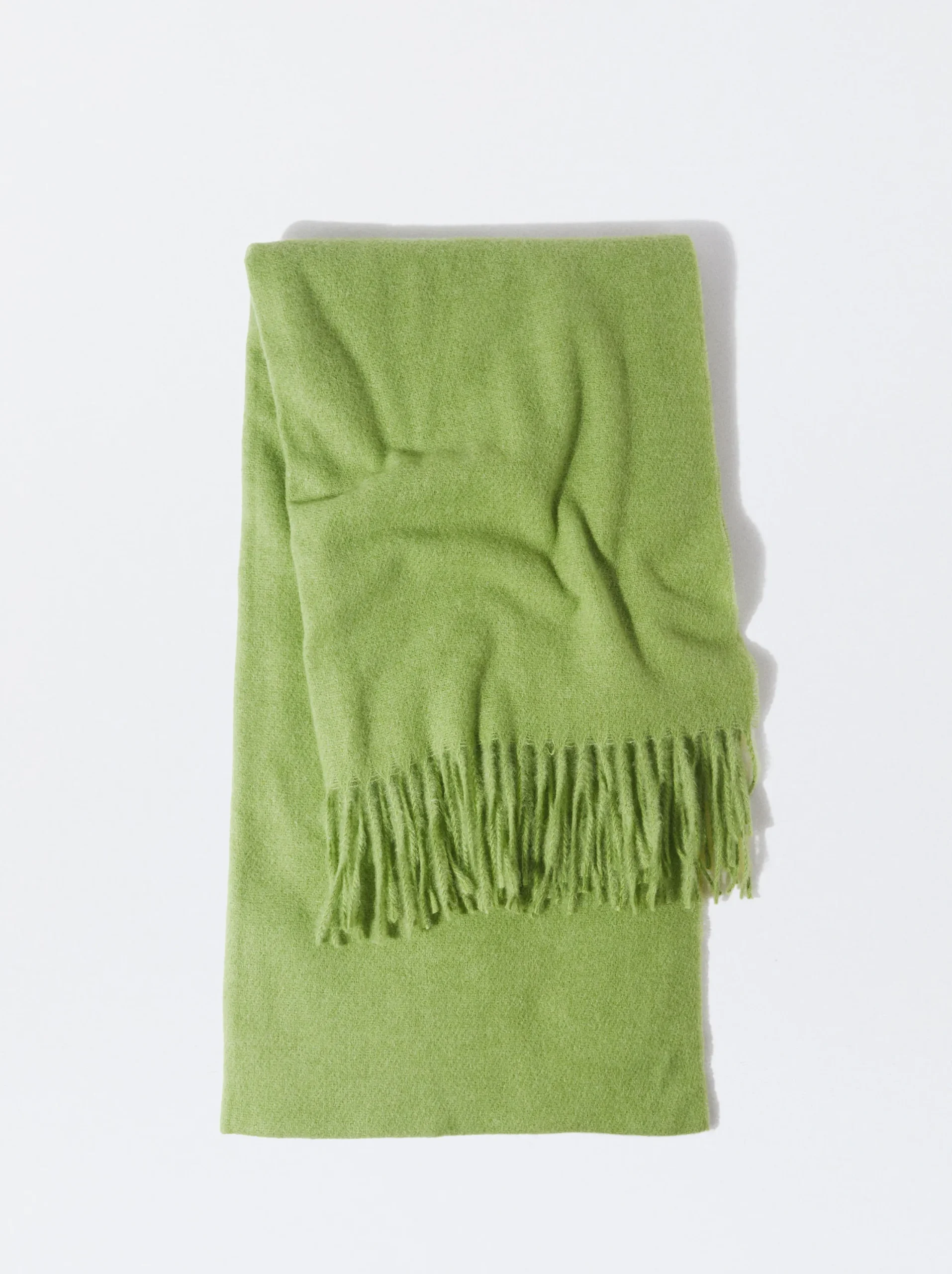 PARFOIS Bufanda Lisa Com Flecos Amarillo Cheap