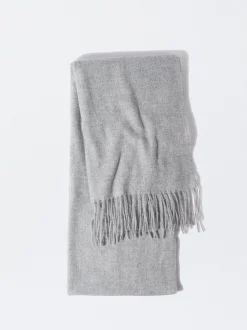 PARFOIS Bufanda Lisa Con Flecos Gris Best Sale