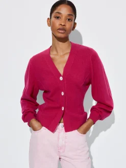 PARFOIS Cárdigan Cashmere Fucsia Best Sale