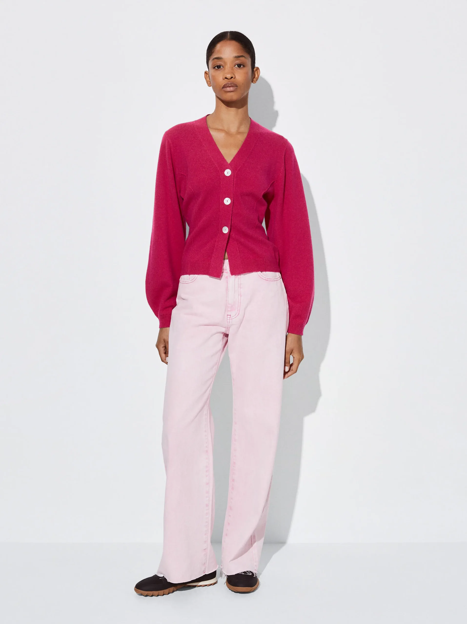 PARFOIS Cárdigan Cashmere Fucsia Best Sale